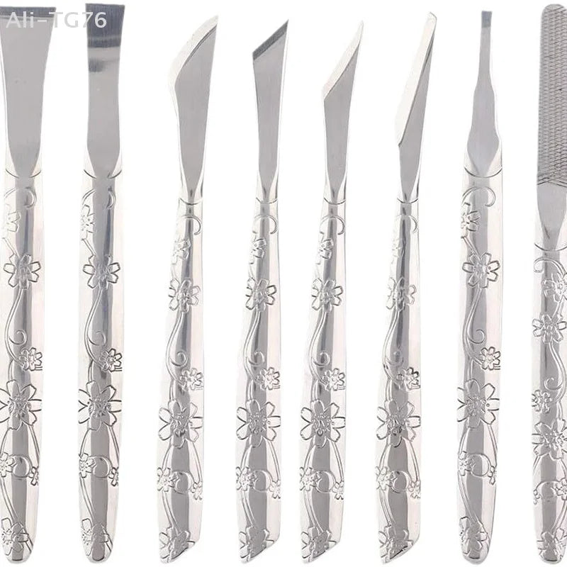 Professional Pedicure Tools Set - Stainless Steel Manicure Knife Kit with Toe Pedicure Knife Nail Scraper Dead Skin Removal