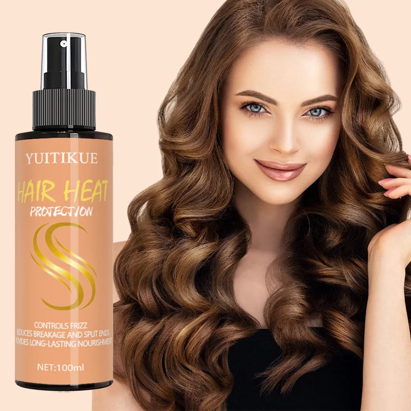 Silky Hair Spray Silk Care Heat Protection Spray, a heat styling product that can polish, smooth, and manage curly hair.