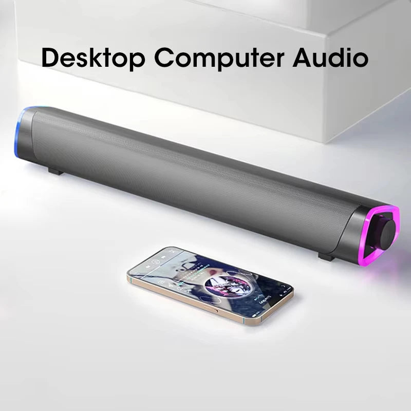Bluetooth Stereo Soundbar with Subwoofer Computer Speaker For Macbook Laptop Notebook PC Music Player Wired Loudspeaker