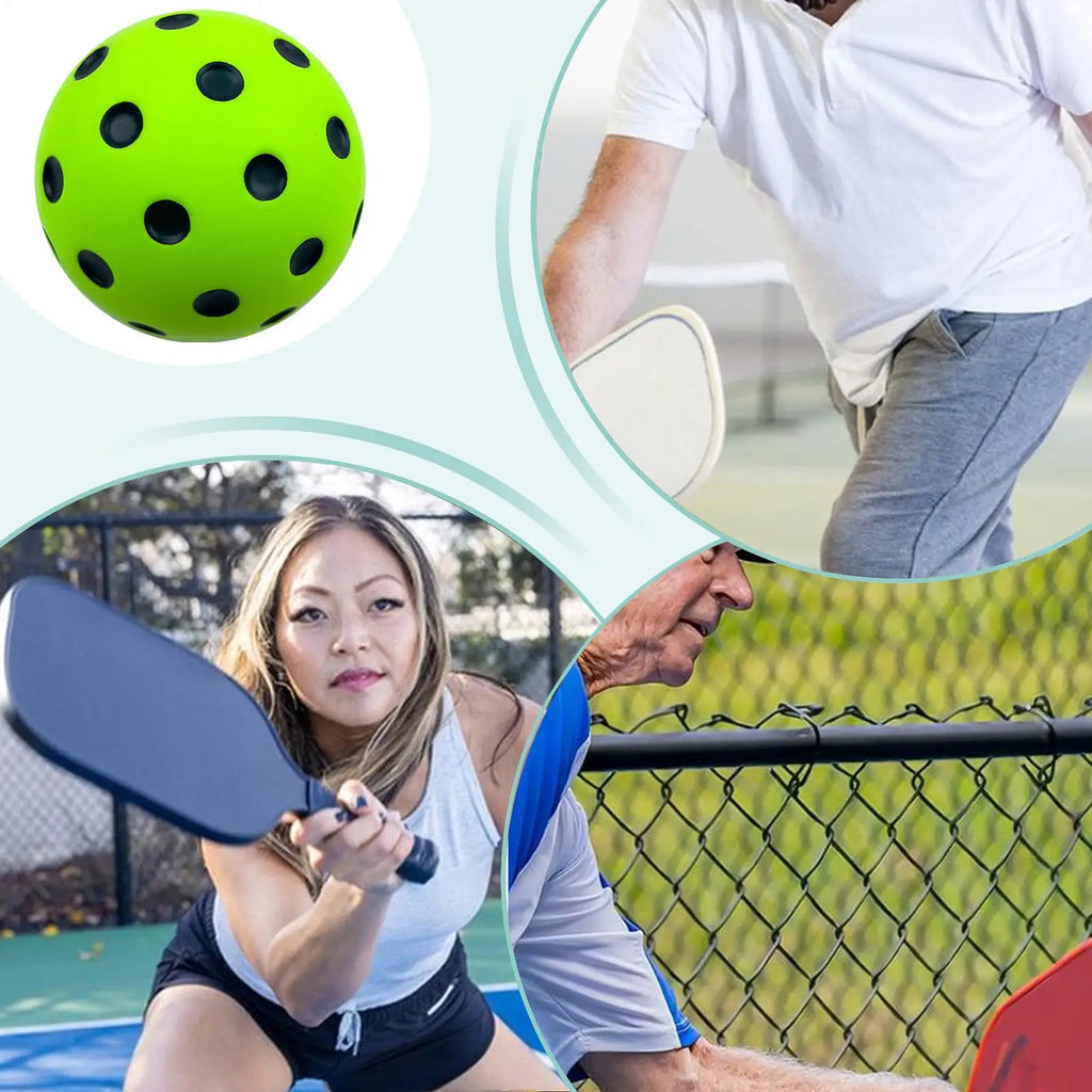 Quiet Foam Pickleball Balls 74MM Indoor Practice Balls No Noise for Apartment Condo Garage Training Backyard Silent Games