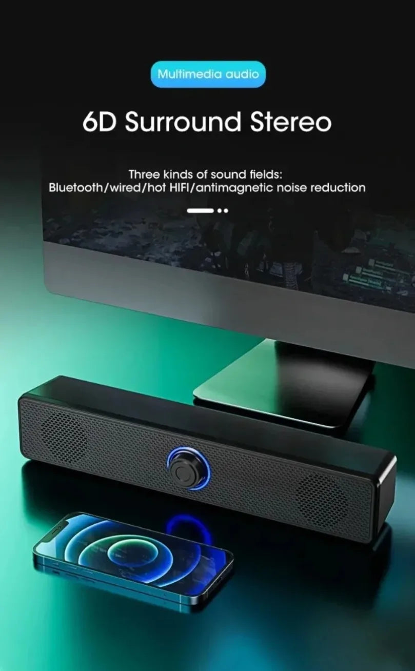 Bluetooth Long Wired Small Speaker Double Speakers High Volume Computer Mobile Phone Home TV Notebook Multimedia Desktop Speaker