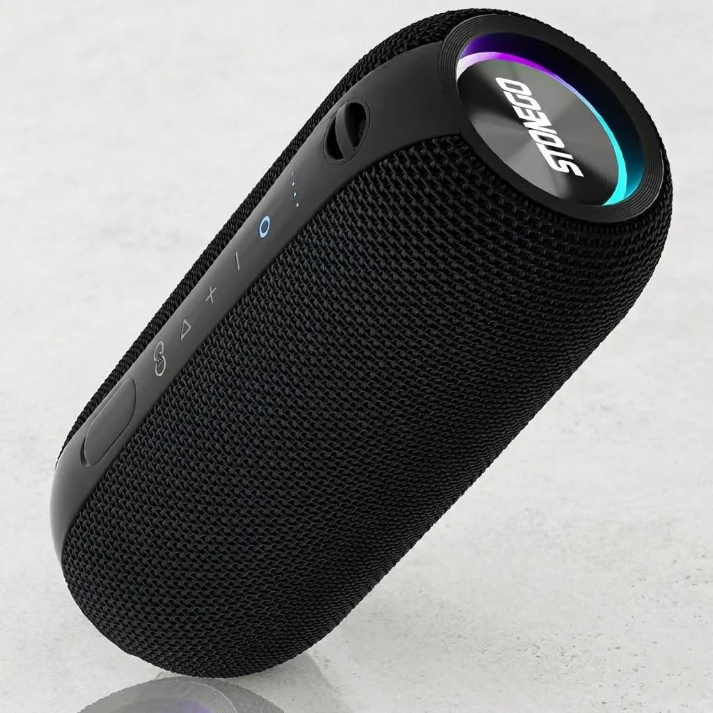 Wireless Bluetooth Speakers Portable Punk Style Dual Speakers Transparent LED TWS Bass Diaphragm Sound
