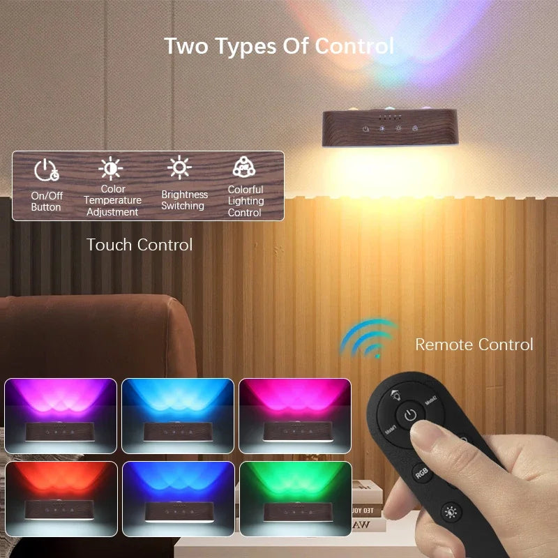 Smart LED Light, 3 Color Temperatures, 5-Level & Stepless Dimming, Remote & Touch Control, USB-C Rechargeable, Adjustable Angle