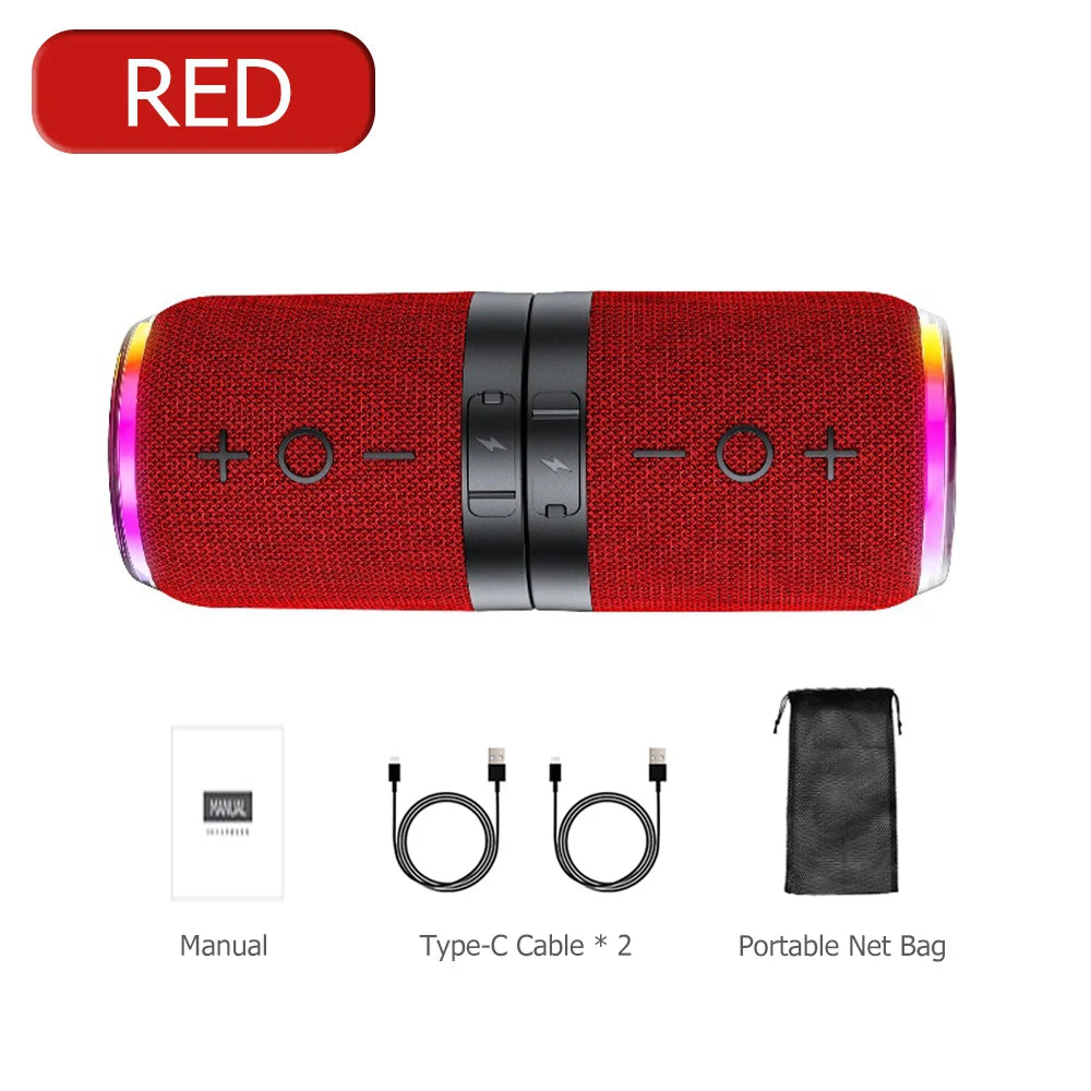 Portable Bluetooth Speaker TWS Stereo Dual Speaker High Volume Wireless Split Speaker Outdoor Waterproof Heavy Bass Speaker