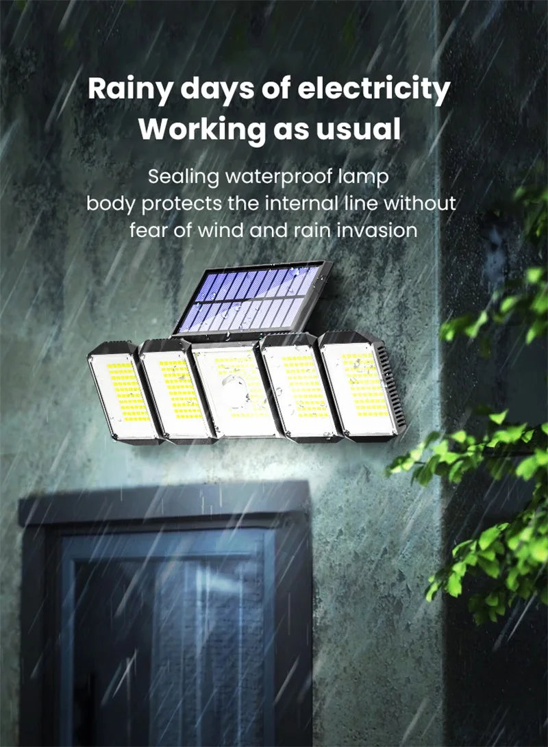 Solar Motion Sensor Lights Outdoor IP65 Waterproof Outdoor Wall Lamp Adjustable Wide Angle Solar GardenSecurity Lighting