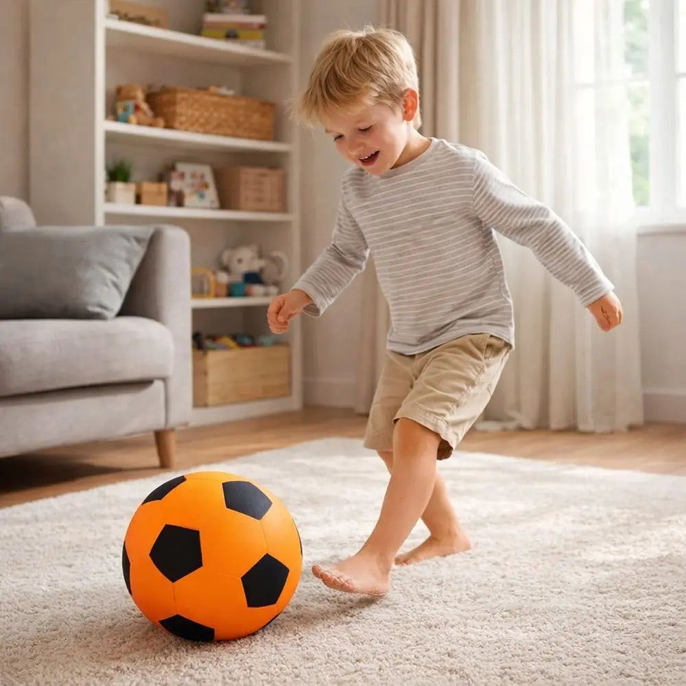 High-Elastic Silent Football Low Noise Easy to Grip Low Noise Foam Soccer Ball 18/21/24CM Lightweight Indoor Training Ball