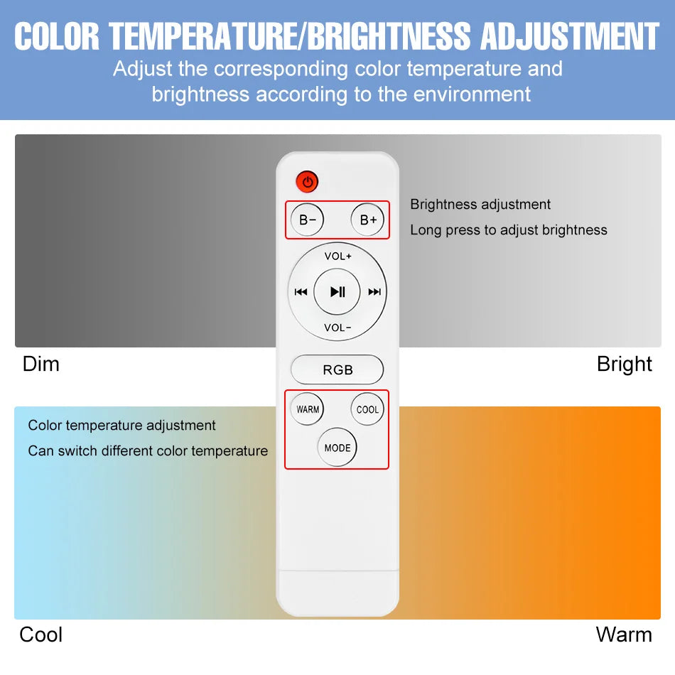 100W RGB Smart Lamp LED Ceiling Lights With Speakers Bluetooth Connection APP Remote Control For Home Bedroom Decoration Party