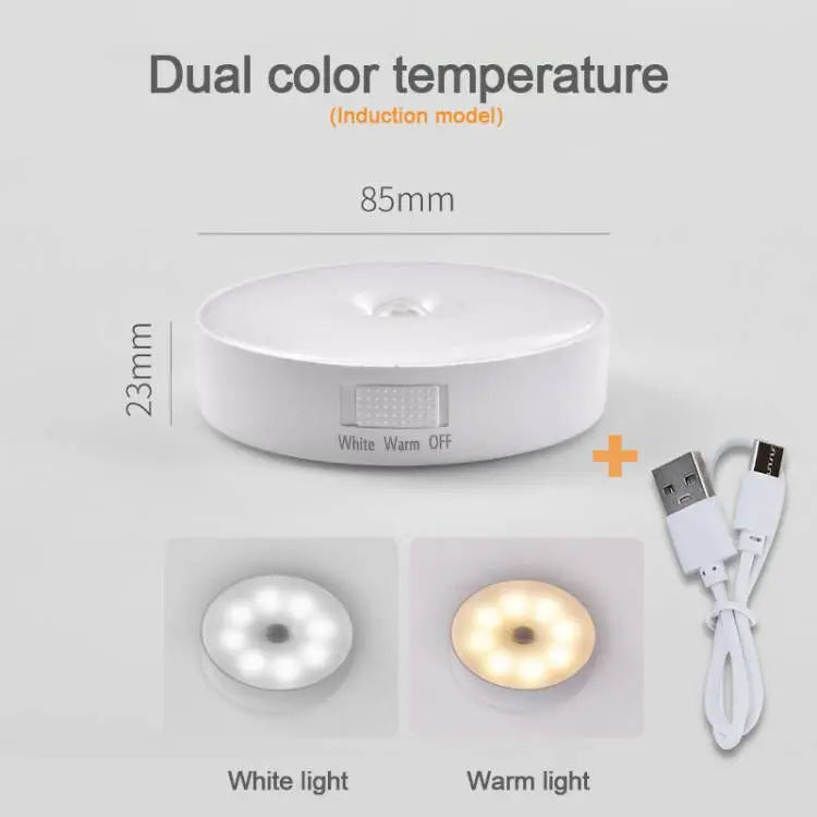 Motion Sensor Light Night Light USB Rechargeable Night Lamp for Kitchen Cabinet Wardrobe Lamp Staircase Wireless Closet Light