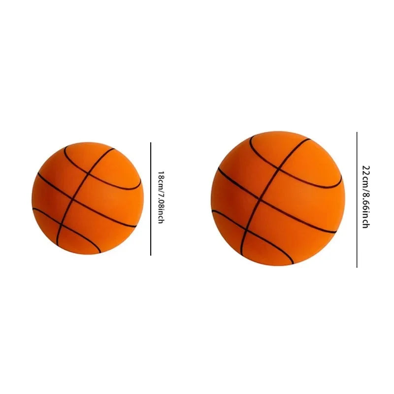 Silent basketball high-density children's indoor training racket ball portable 18cm/22cm sponge elastic small leather ball toy