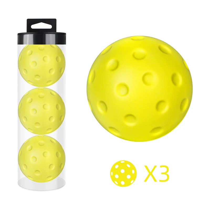 Silent & Sturdy Indoor Pickleball Balls, 1/3pcs, 74mm, PU Foam, Suitable for Practice and Tournaments