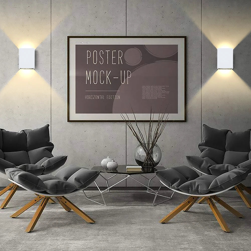 Modern LED Indoor Wall Lights 12W Up And Down Wall Mounted Lamp Living Room Corridor Bedroom Decoration Sconces