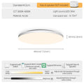 Aisilan LED Smart Ceiling lamp Ultra-thin Light Control by Remote Dimmable 24W 36W Flood Lighting for Living room Bedroom