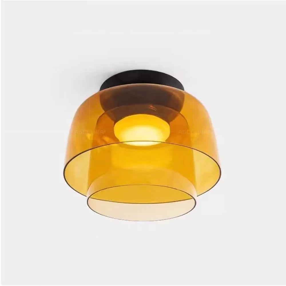 LEVELS Glass Ceiling Lamp Bedroom led Medieval Colourful lamps for Restaurant Creative Dining Room bedroom Balcony hallway Lamps