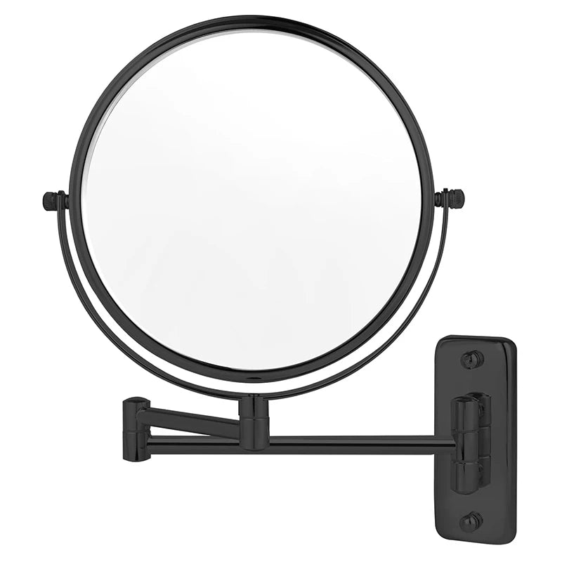 Wall Mounted Makeup Mirror 9”10x Magnifying Rechargeable Vanity Lighted Cosmetic Mirror for Vanity Desk and Bathroom Use