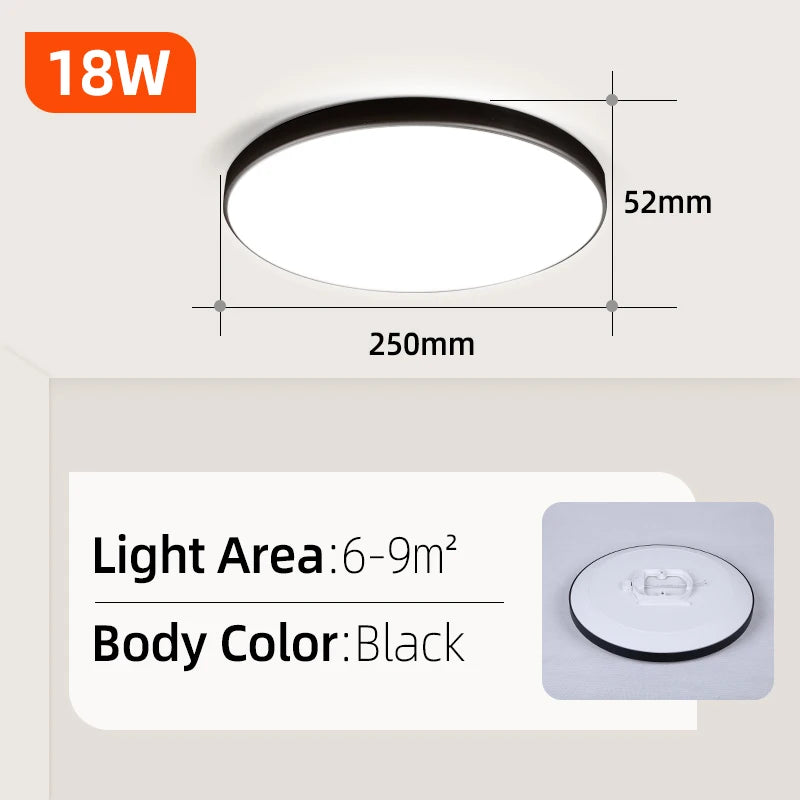 Modern Ceiling Lamp 220V Dustproof Led  Ultra-thin Ceiling Chandelier for Indoor Living Room Bedroom Decorative Ceiling Light