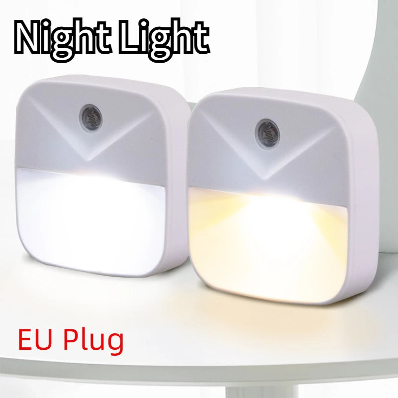 Led Wall Lamp EU Plug-In Smart Light Control Sensor Light 220V Wall Light for Home Corridors Bathrooms Hallways Closet Bedroom