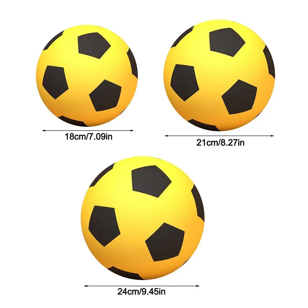 High-Elastic Silent Football Easy to Grip Low Noise Low Noise Foam Soccer Ball Lightweight Squeezable Indoor Training Ball