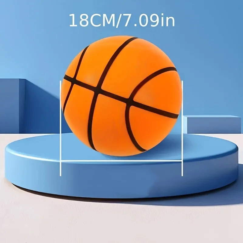 1-Pack Silent Foam Basketball Made of Non-Toxic Eva Material, Suitable for Children, Ideal for Indoor and Outdoor Play, Beach Fun, and Team Games. Bright Colors, Perfect for Christmas, Thanksgiving, and Halloween Gifts