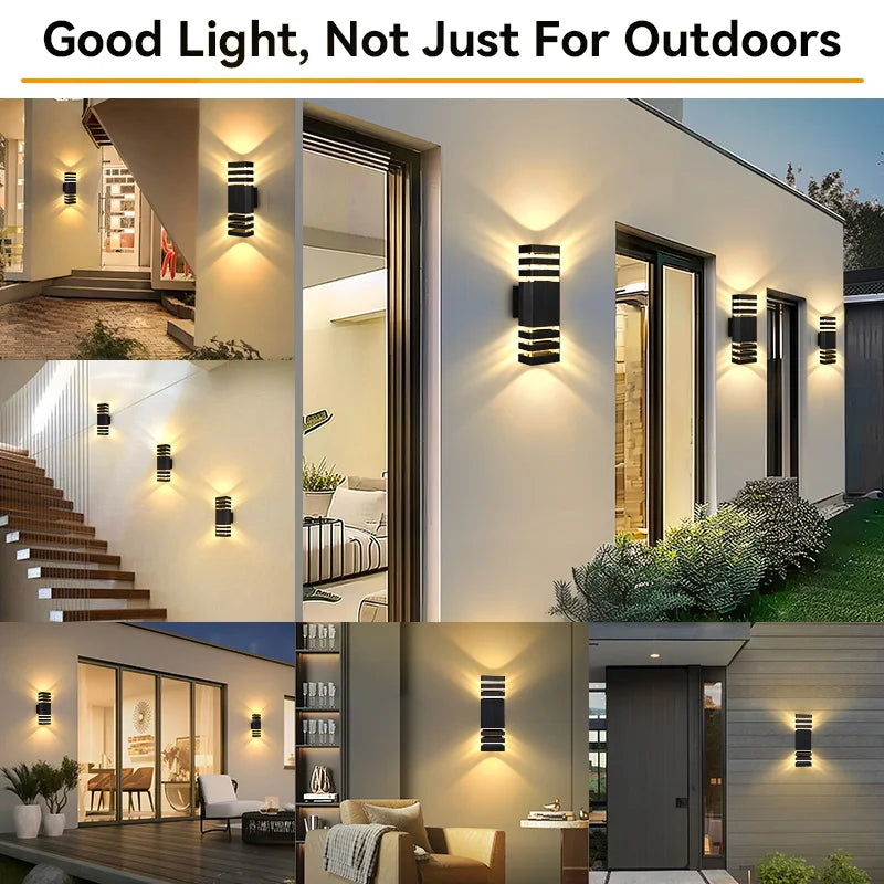 Smart Wall Lights Motion Sensing Outdoor Led Wall Lamps Waterproof 110v 220v For Porch Lamps Backyard Garden Garage Decor