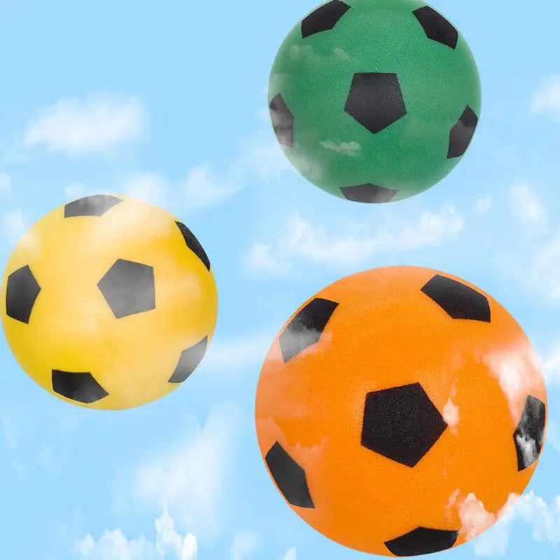 New 1Pc 3 Colors High-Elastic Indoor Silent Football PU Foam Practice Ball Comes With A Net Bag For Home Use Skill Development
