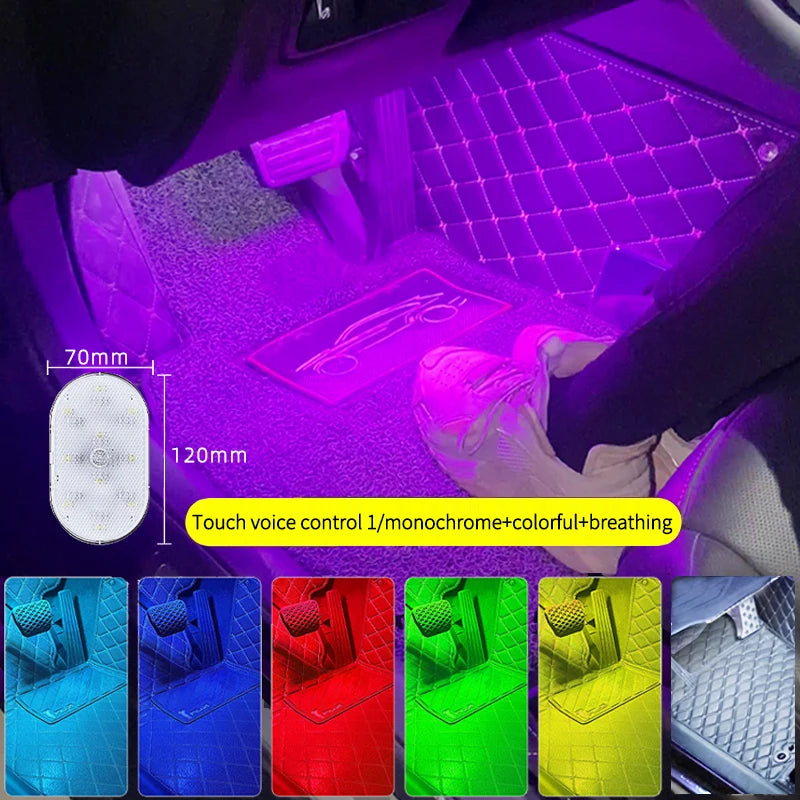 Motion Sensor Led Light 650mAH USB Rechargeable Automatic Induction Sensing Light Wireless Foot Lamp for Car Trunk Door