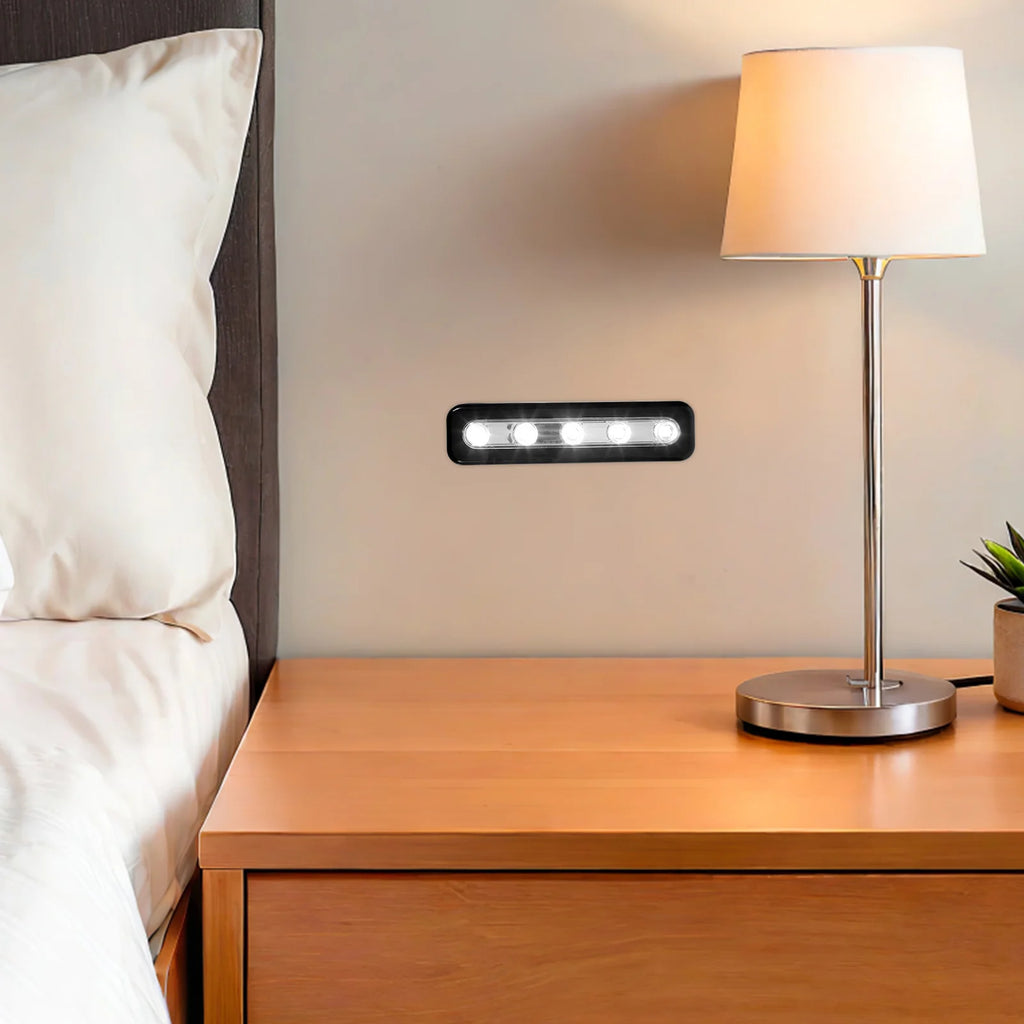 Motion Sensor Light 5 Led Bright Lamp For Closet Cabinet Wardrobe Stairs Under Shelf Operated Cordless
