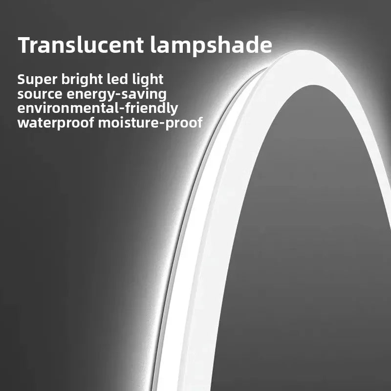 Led Mirror with Light Vanity Mirror 19.5 Inch Smart Round Mirror Bathroom Mirror Anti-fog Makeup Wall Hanging Bathroom Bathroom