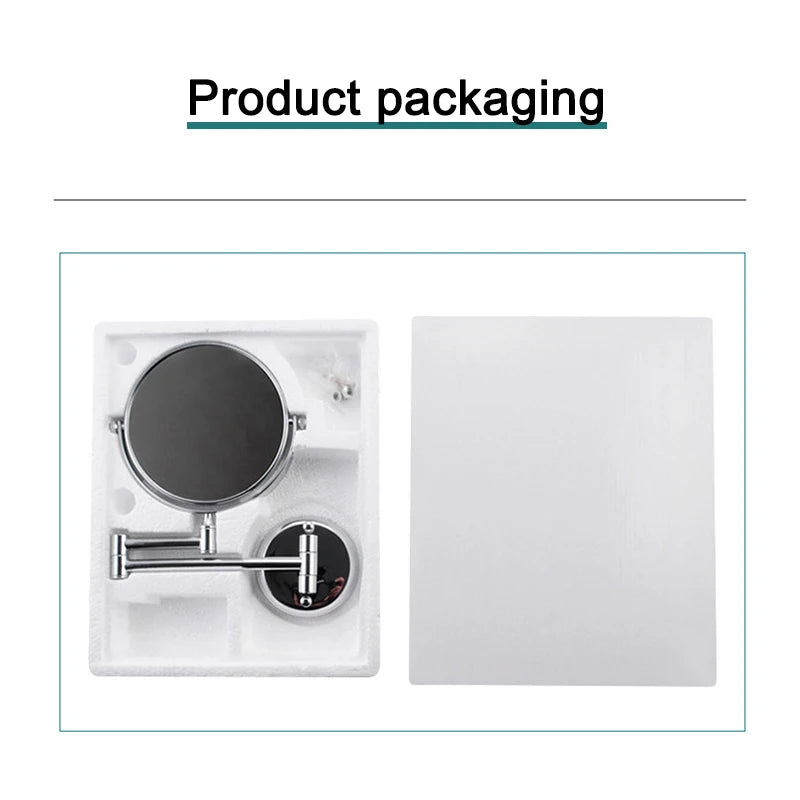 Bathroom Makeup Mirrors Wall Mount Extending Folding 3x 5x 10x Magnification Bath Mirror Double Side Mirror