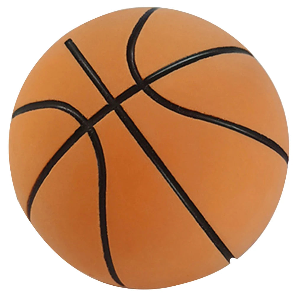 6cm Small Inflatable Basketball Rubber Mini Sports Basketball  Soft High Bouncy Decompression Ball Family Parent-Child Games