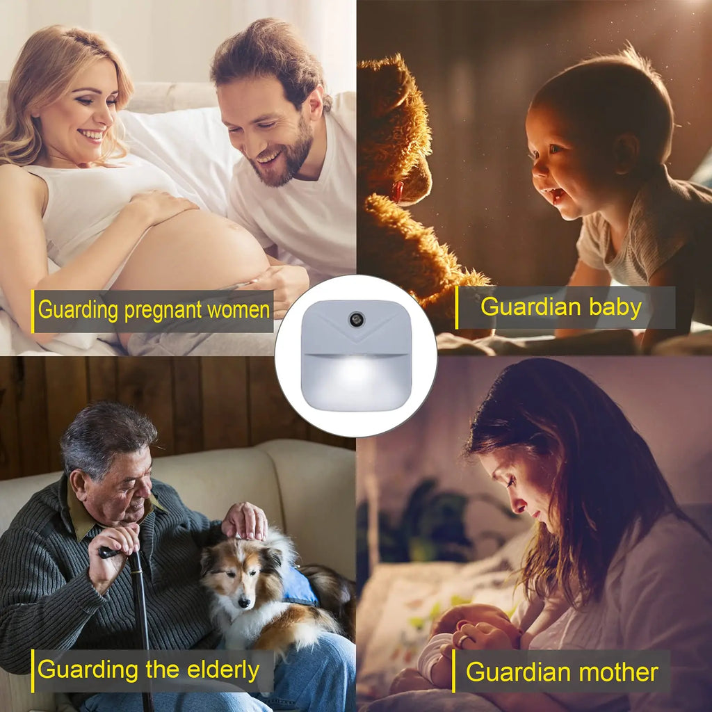 Led Wall Lamp EU Plug-In Smart Light Control Sensor Light 220V Wall Light for Home Corridors Bathrooms Hallways Closet Bedroom
