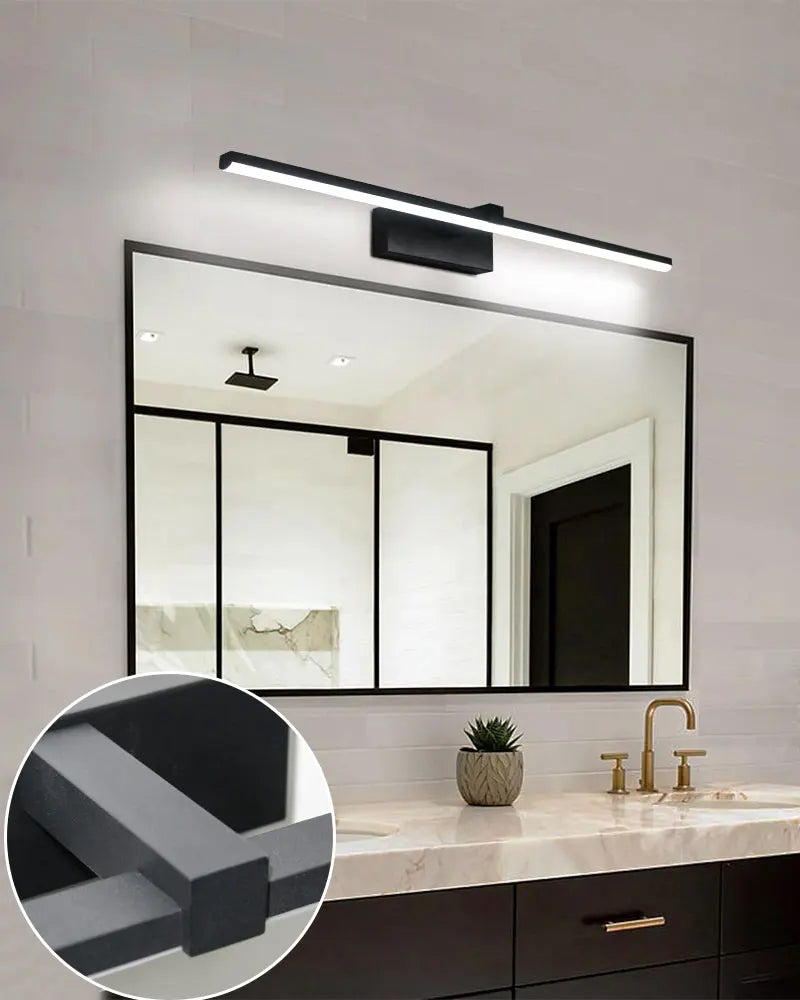 Indoor LED Vanity Lights for Mirror Hardwired 40/60cm Black LED Wall Lights Wall Lamps for Bathroom Picture Lights for Wall