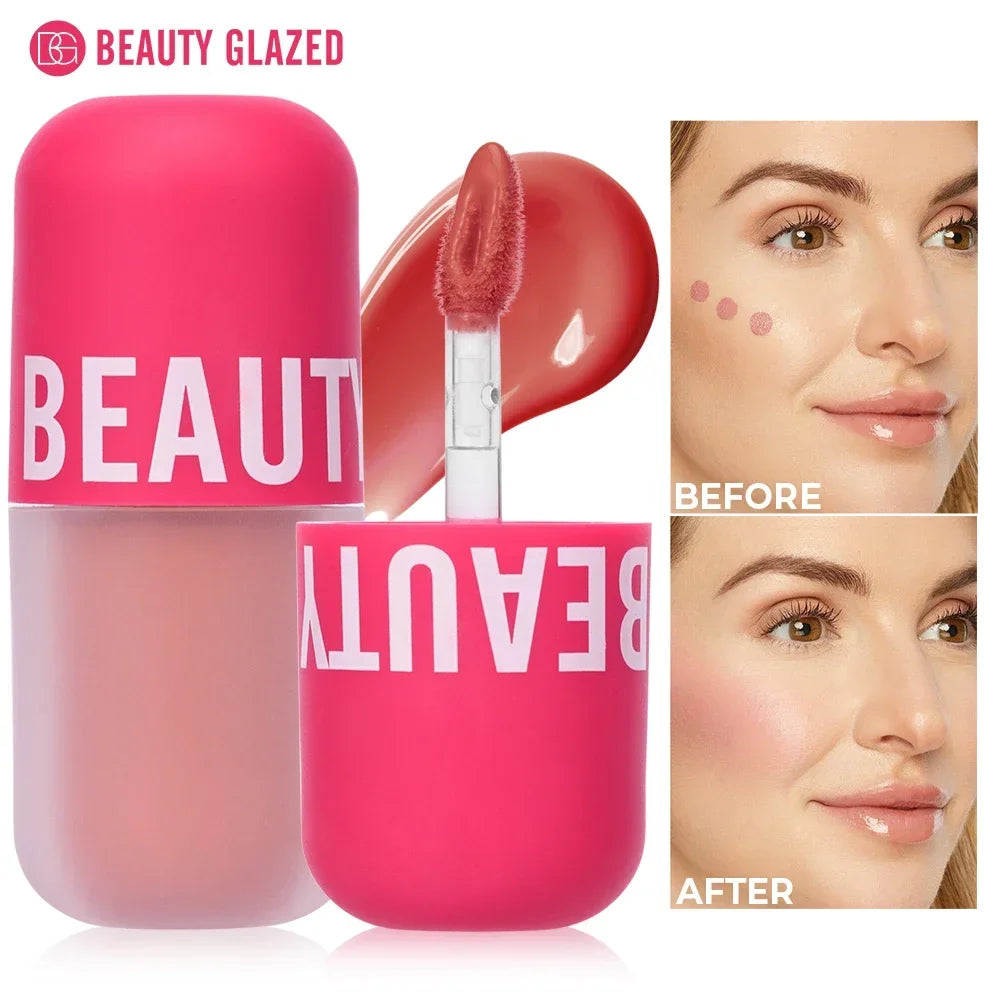 BEAUTY GLAZED 5 Colors Blush Serum Long Lasting Waterproof Natural Cheek Tint Blusher Matte Cream On Face Make Up Cosmetics