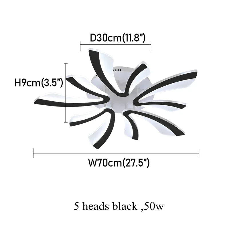 Modern Led Acrylic Ceiling Light Fixture Creative Design Led Chandelier Ceiling Lamps RC Dimming  Indoor Lighting Plafon Lustres