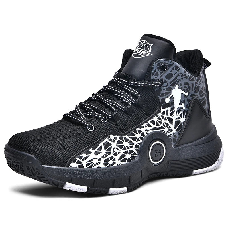 Basketball Shoes Men Field Training Non-slip High-top Luxyry Design Mesh Breathable Sneakers Pro Original Kids Basketball Boots