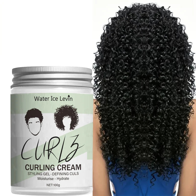Curly Hair Styling Cream - Hair Care and Moisturizing Hydrate, Nourishes and Cares for Your Hair, Giving You a Radiant Shine / 100g Bottle / Suitable for Travel