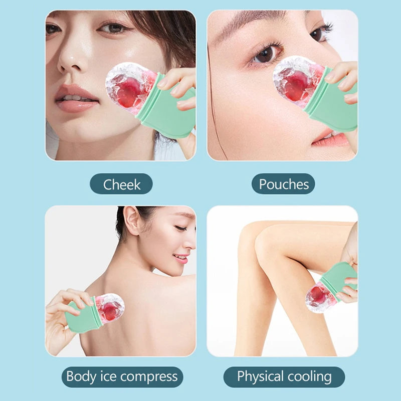 Silicone Ice Facial Roller Face Lifting Contouring Tools Ice Cooling Facial Edema Eye Body Massager Beauty Skin Care Tools