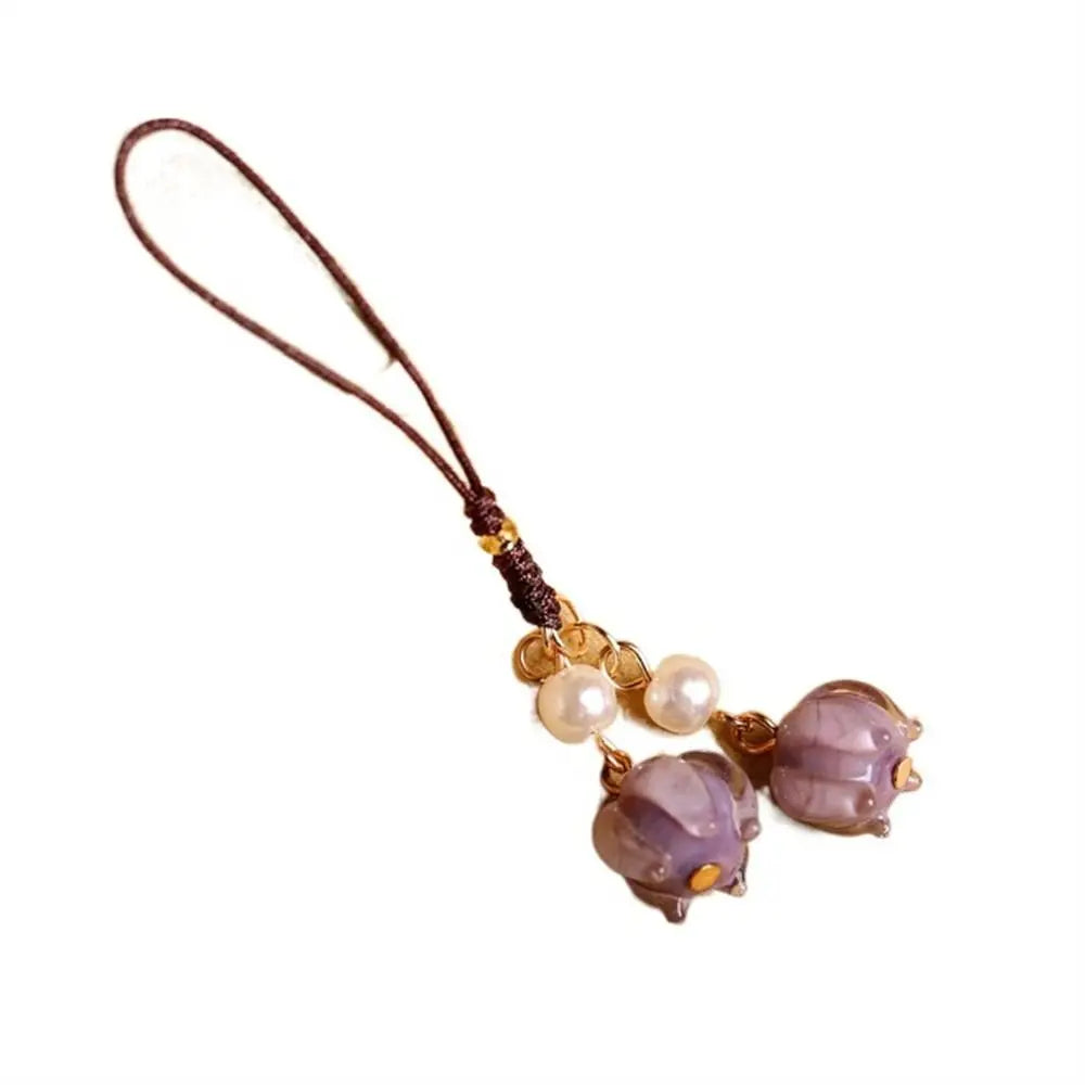 Strap Phone Accessories Jewelry Accessories Mobile Phone Keychain Anti-lost Lanyard Phone Strap Orchid Flower Phone Chains