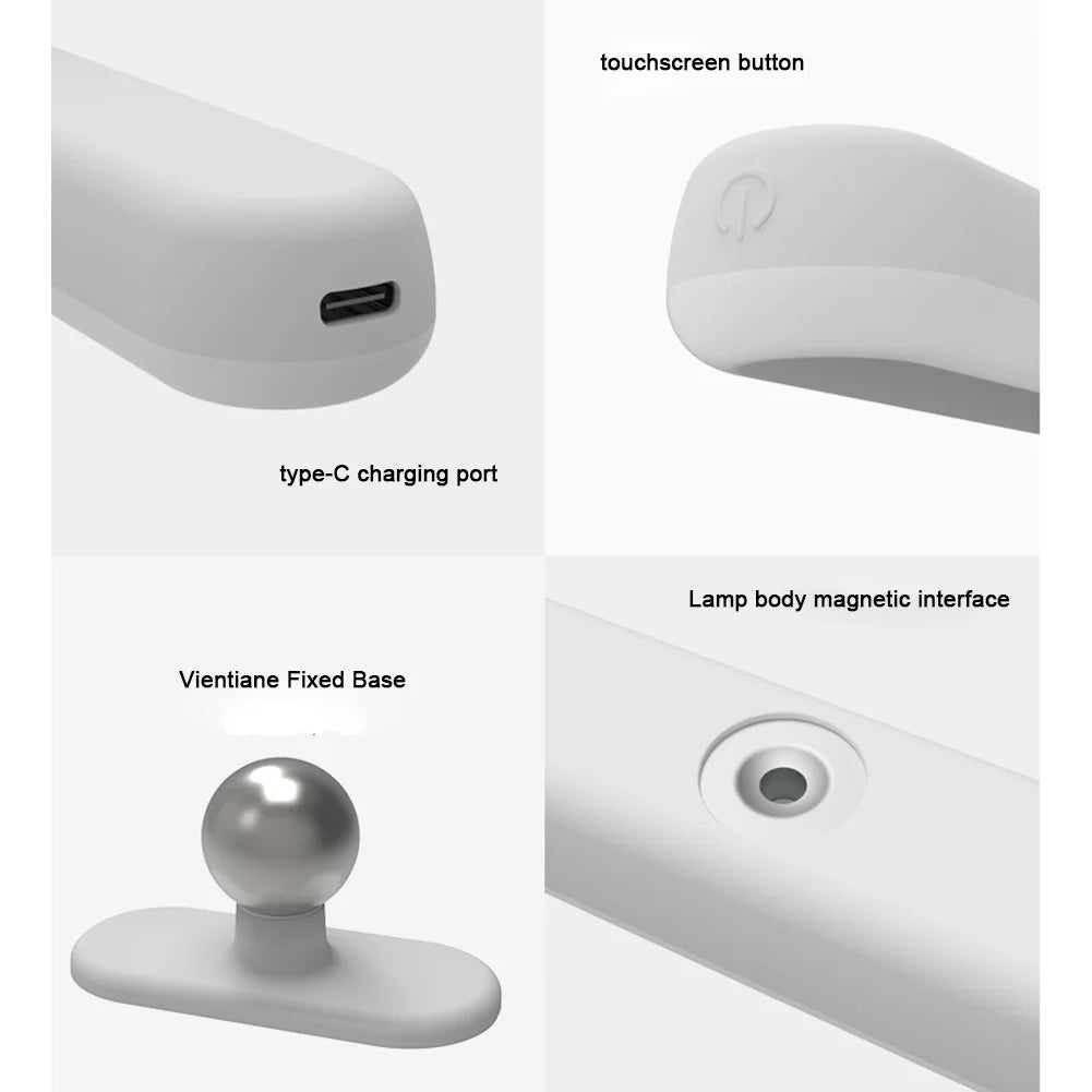 Wireless Mirror Vanity Lights Battery Operated LED Eye Protection Light Adjustable Color Brightness & Angle for Home Bathroom