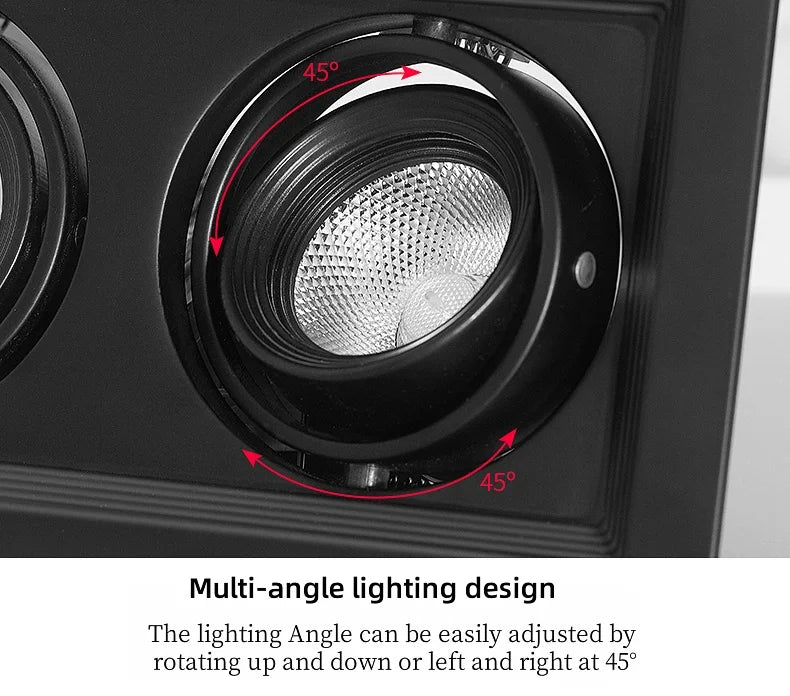 Dimmable LED downlights, COB spotlights, 10W, 20W, 30W, ceiling anti-glare, living room and kitchen indoor lighting