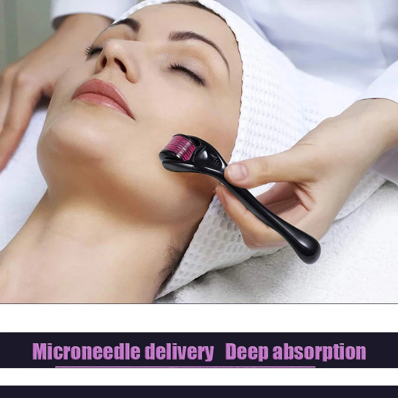 Facial beauty microneedle roller massager, beauty salon and household skin roller skincare tools, facial beauty equipment