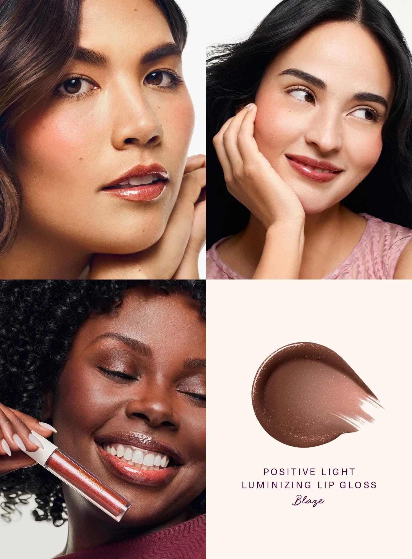 Rare Beauty Lipstick Lip Waterproof Gloss Glossy Shimmer Liquid Blush Long-lasting Non-makeup Liquid Contour Natural Blendable