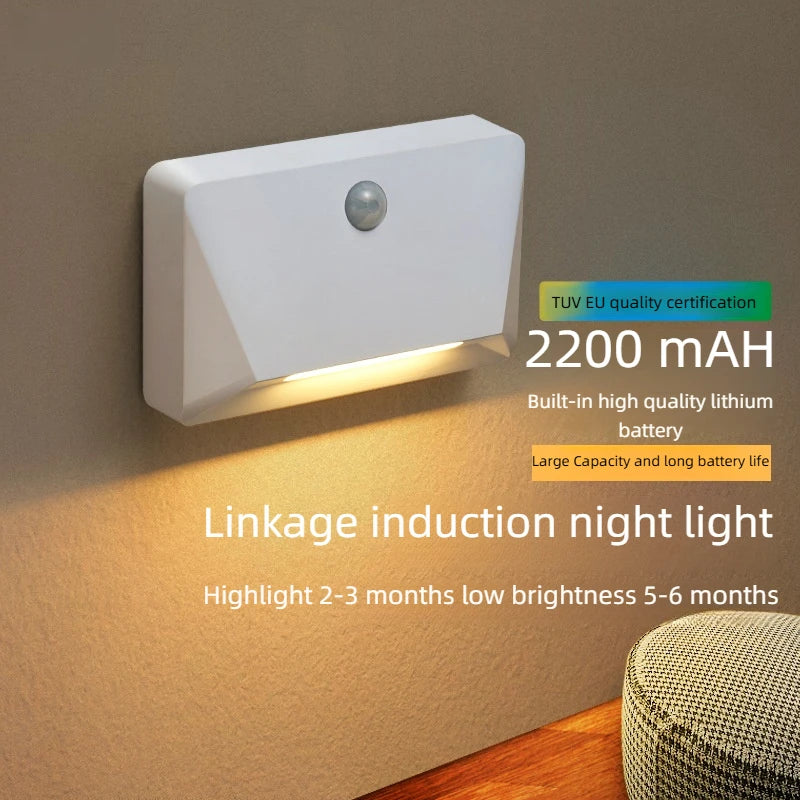 Smart Motion Activated Wall Light - 2200mAh USB-C Fast Charge 3 Adjustable Brightness Multi-Device Link  Indoor/Outdoor Lighting
