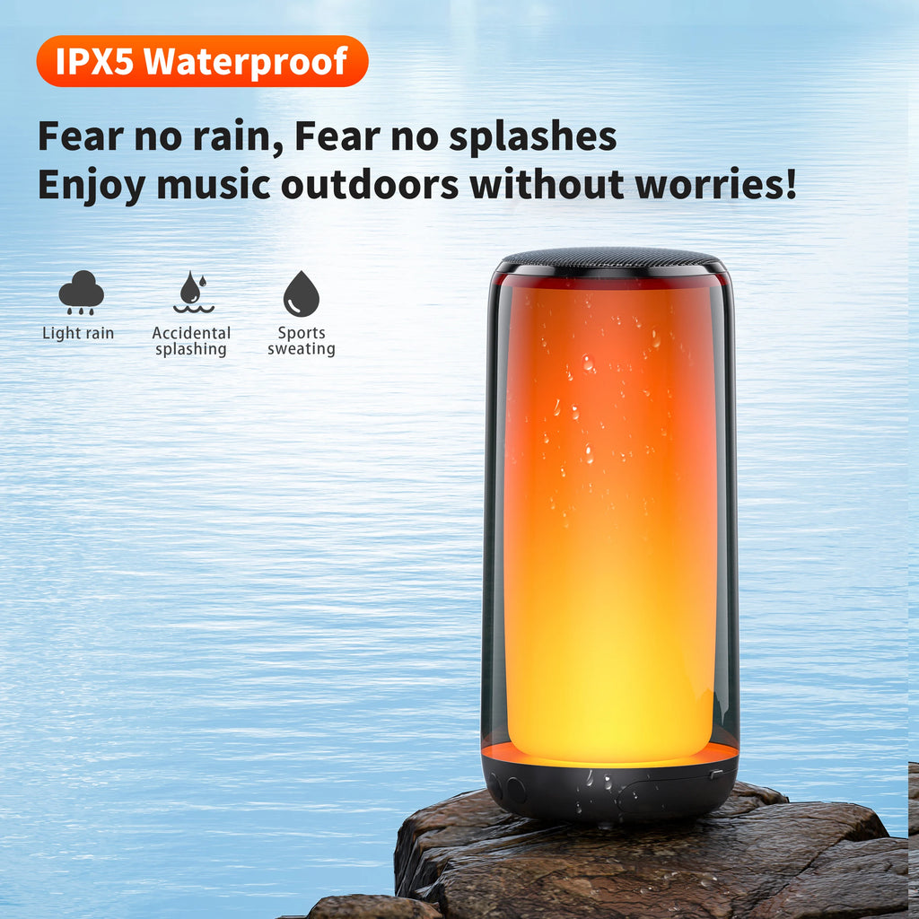 Bluetooth Speaker 12 kinds color lights Night Light Atmosphere Lamps 57MM Loudspeaker QERE Portable Speaker Dolby Cinema Soun