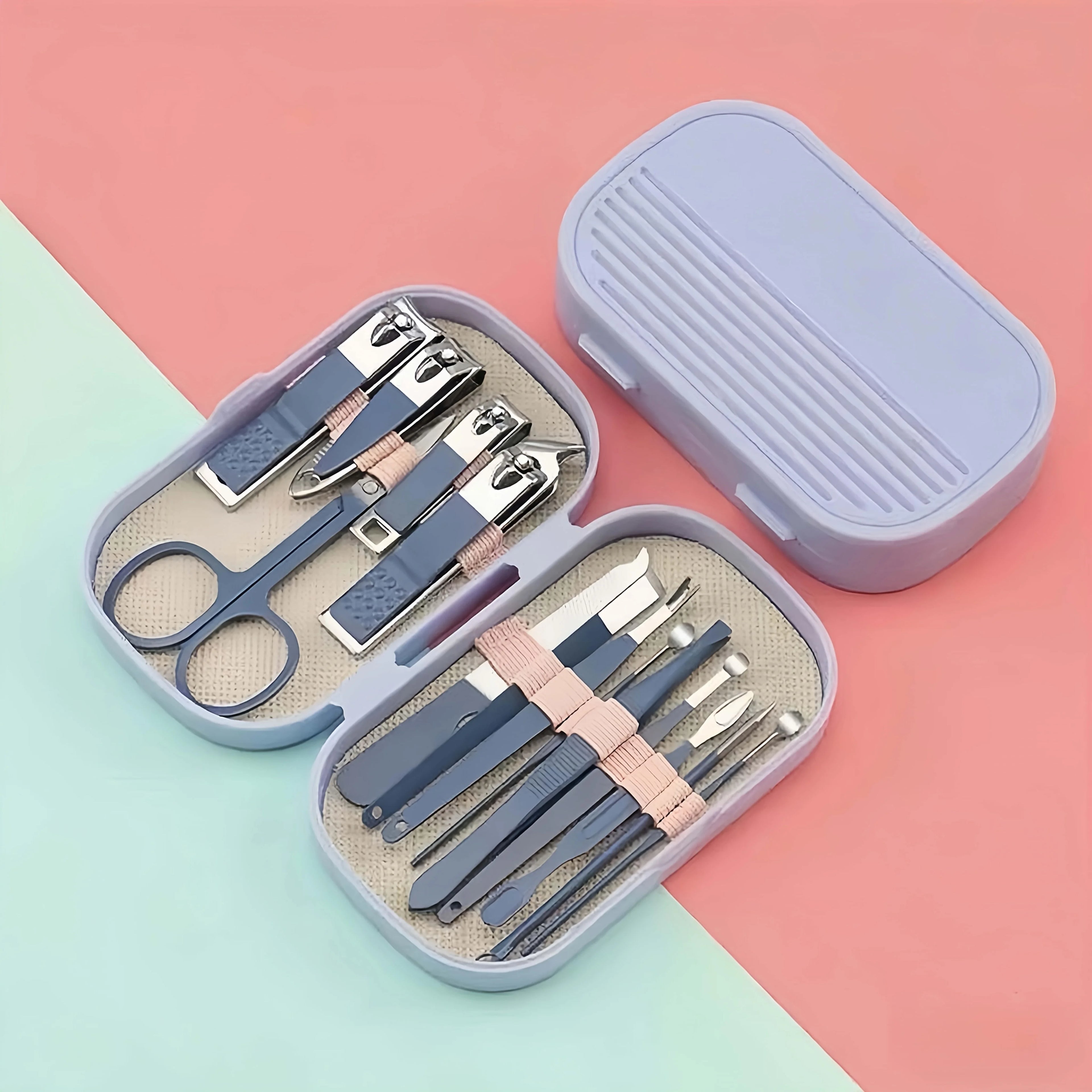 Portable Stainless Steel Nail Care Kit 14 in 1 Manicure Pedicure Set for Men and Women