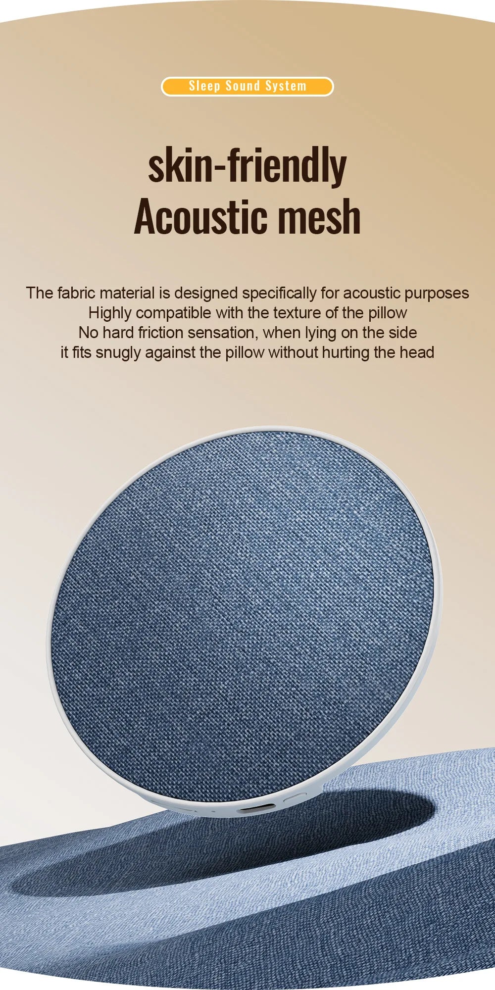 Bluetooth Speaker Wireless Bluetooth5.4 HiFi Pillow Sound Disc Sleep Decompression Support TF Card Reading Type-C Cable Charging
