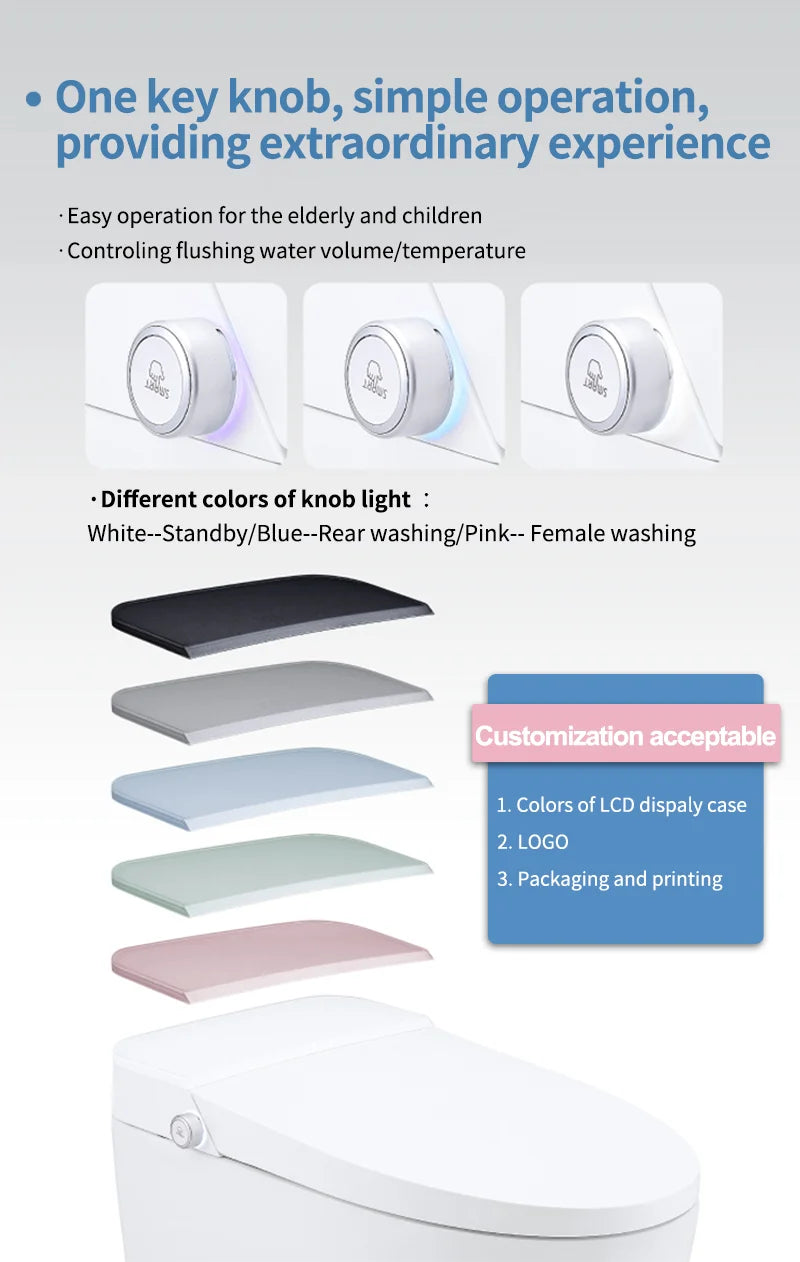 Bathroom New Design Smart Toilet Cleaning Automatic Intelligent Toilet Smart Toilet Floor Mounting