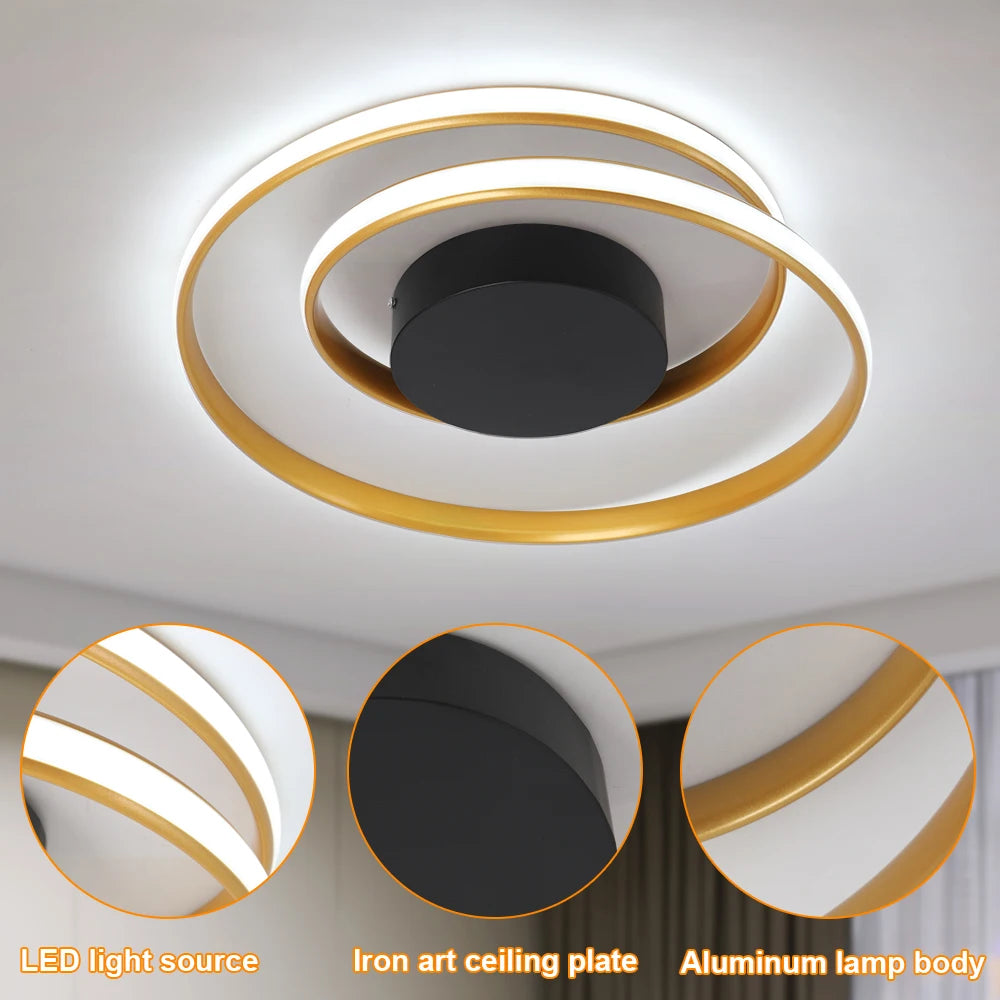 Modern Ceiling Light LED Chandelier Lamp Luminaire Living Dining Room Lighting Acrylic Surface Mounted Home Decor Indoor Fixture