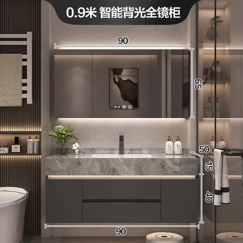 Simple Luxury Bathroom Cabinets Washbasin Vintage Toilet Drawer Bathroom Cabinets Storage Mirrors Mobili Per La Casa Furniture