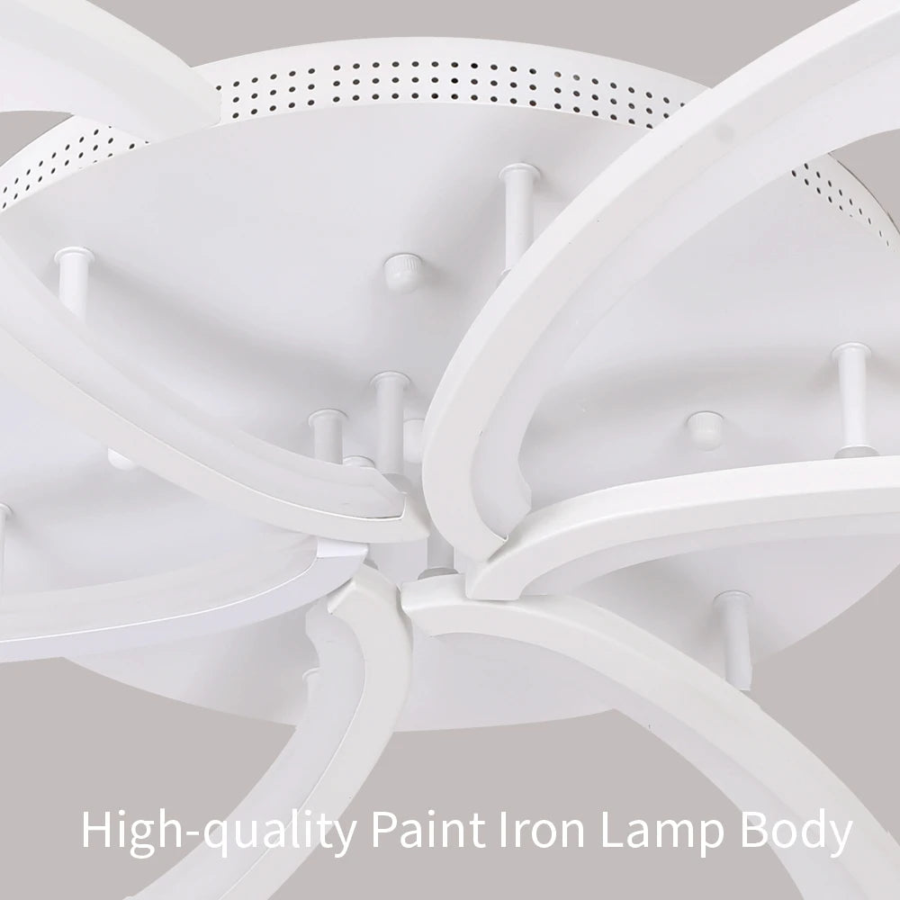 Modern Ceiling Lamp Indoor Acrylic Lustre For Bedroom Living Dining Room Kitchen Led Chandelier RC Dimmable Pendant Light Decor