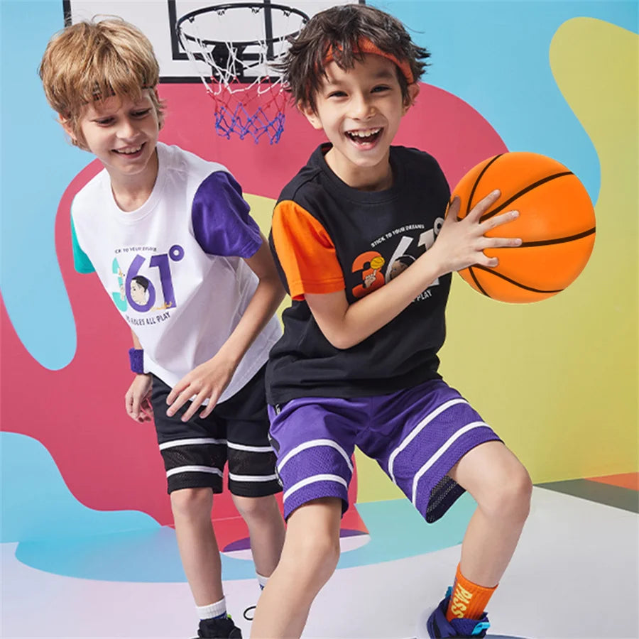 Silent Basketball High Density Soft PU Foam Squeezable Ball Indoor Mute Bouncing Basketball Quiet No Noise Children Sports Toys